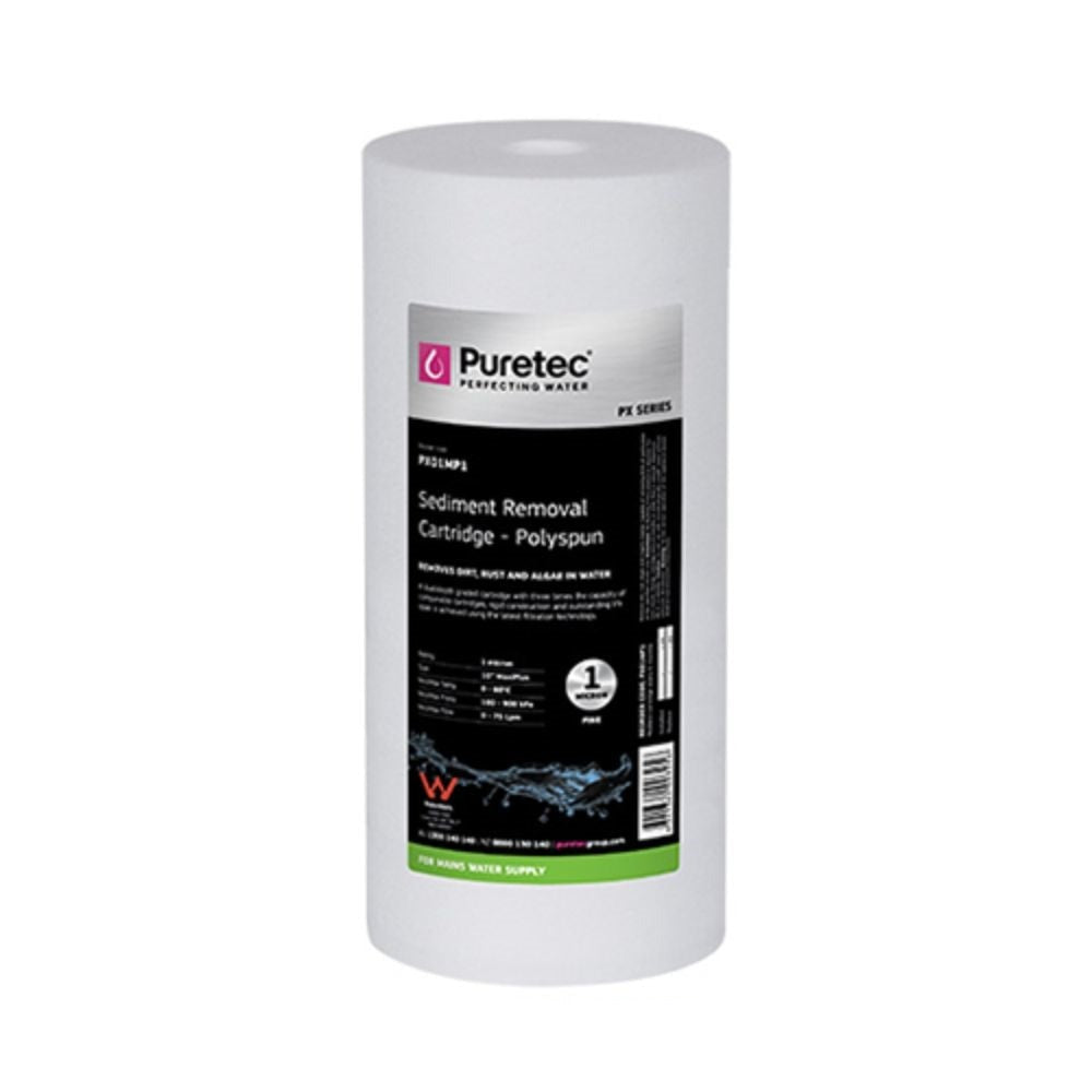 Melt Blown Sediment Large Diameter Cartridge, 10", 20 micron