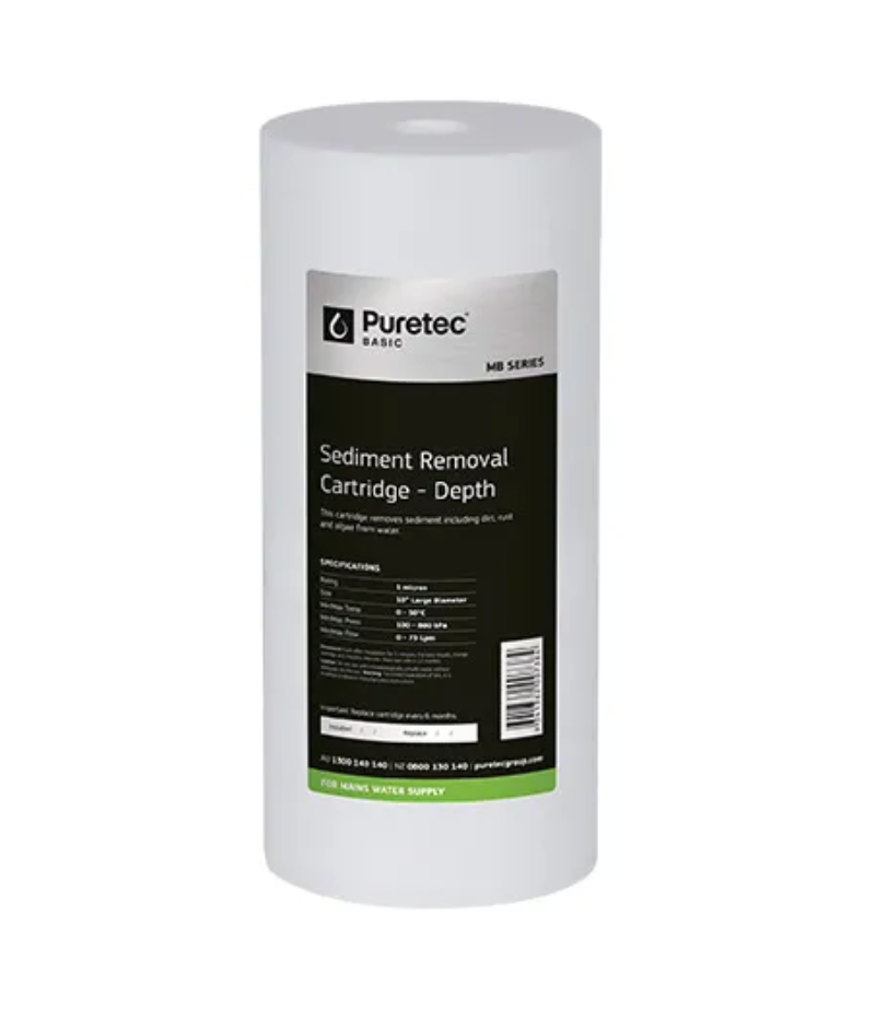 Melt Blown Sediment Large Diameter Cartridge, 10", 10um