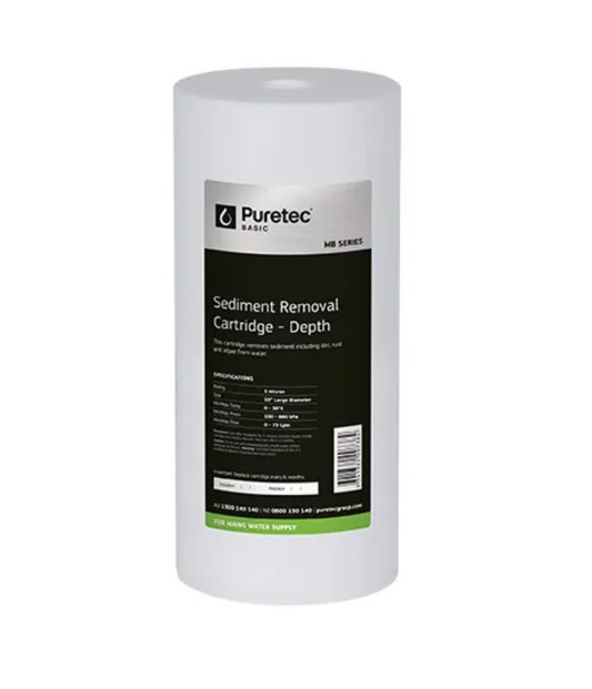 Melt Blown Sediment Large Diameter Cartridge, 10", 10um