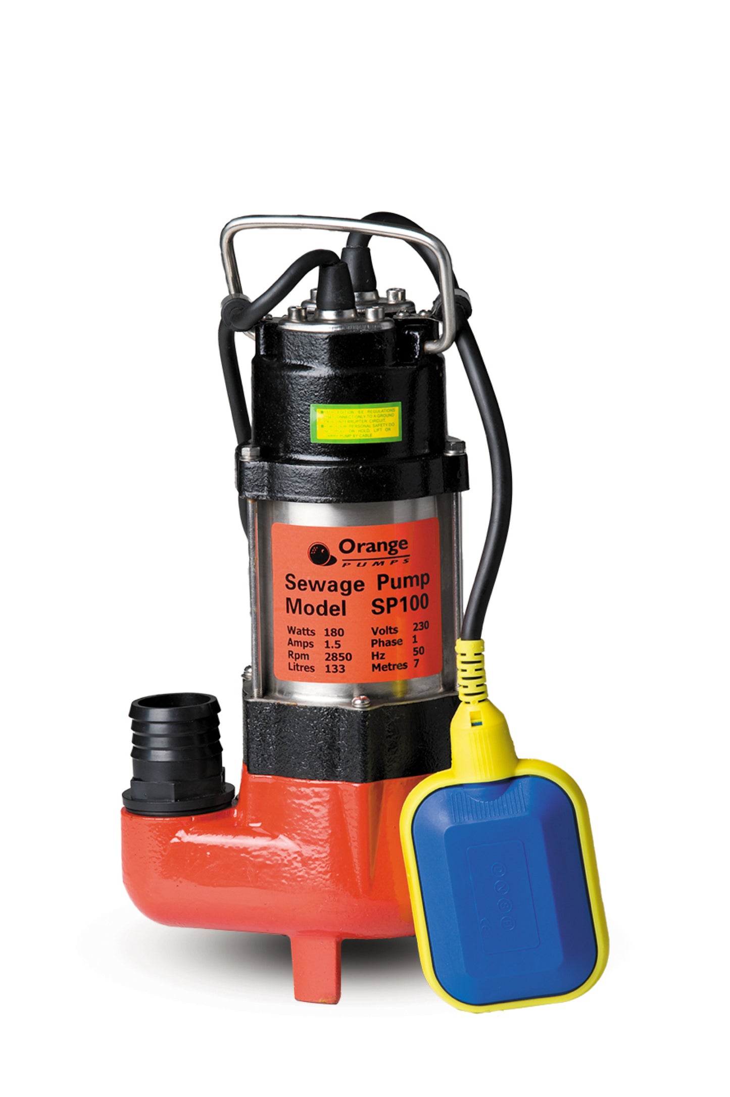 SP100 Orange Pumps Submersible Vortex Pump