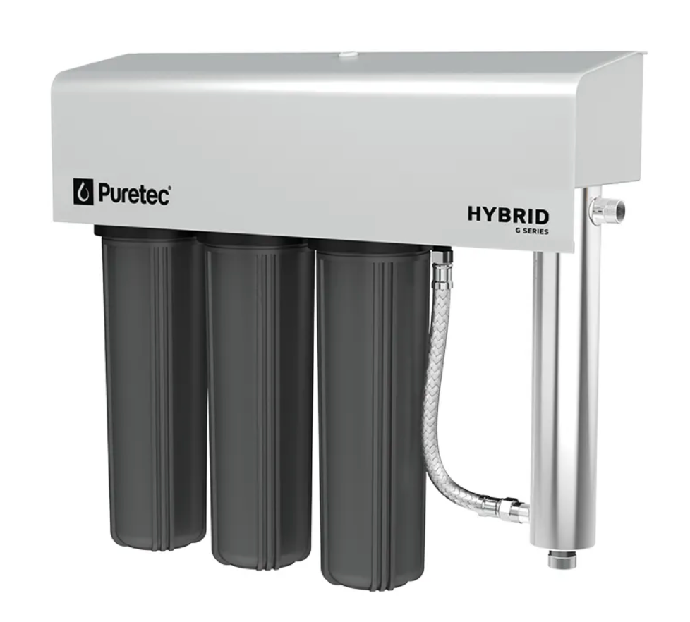 Triple rainwater filter system with Ultraviolet