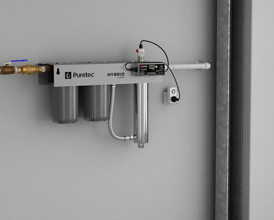 Dual rainwater filter system with UV